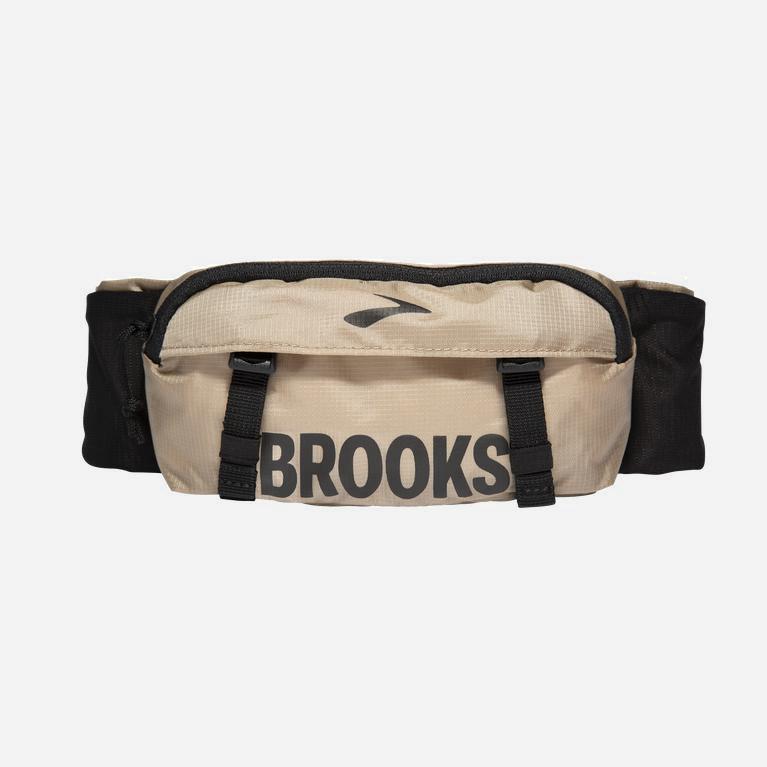 Brooks Women's Stride Waist Pack Running Backpack Singapore - Oatmeal Wheat/Black (31485-TQKV)